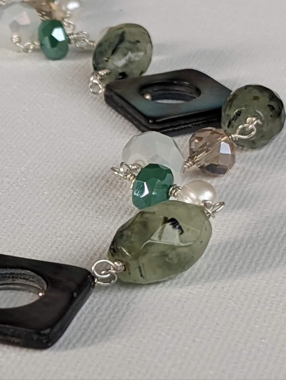 Seaside Treasures Sterling Silver and Natural Gemstone Necklace - Picture 9 of 10